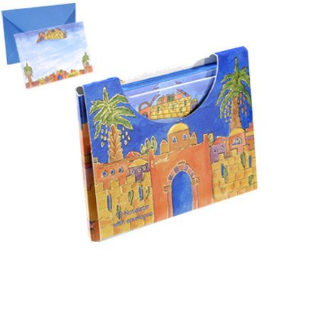 10 Small Notelets With Envelopes - Jerusalem