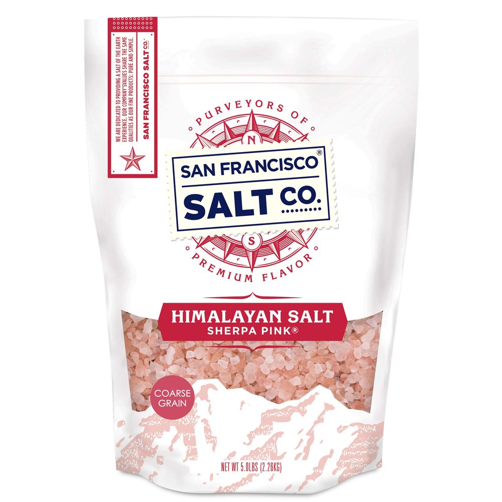 Sherpa Pink Himalayan Salt Coarse Grain, 5 lbs. | All-Natural, Gluten-Free, No Additives | Perfect for Everyday Cooking & Recipes, Ideal for Grinders & Salt Mills