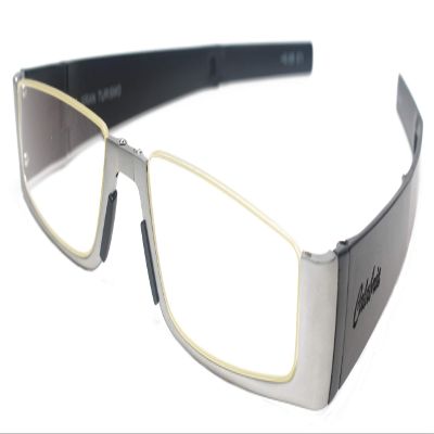 Calabria GT Spyder Folding Reading Glasses +2.00 Silver Black Men Women Foldable Readers Compact Portable Eyeglasses w/Case