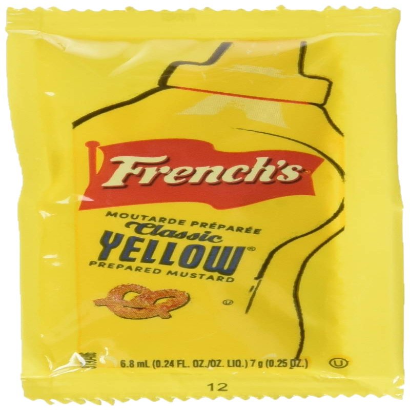 French's Mustard Packets, Gluten-Free, No High Fructose Corn Syrup On-the-go, 0.24 Fl Oz (Pack of 500)