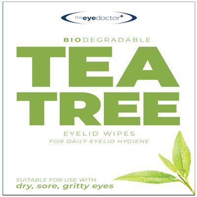 The Eye Doctor Tea Tree Oil Eyelid Wipes - 20 x Single Use Eye Cleaning Wipes for Daily Lid Care - Individual Preservative Free Sensitive Eye Cleaner - Soothes Cleans and Refreshes