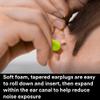 3M Ear Plugs, 200 Pairs/Box, E-A-Rsoft Yellow Neons 310-1250, Uncorded, Disposable, Foam, NRR 33, Drilling, Grinding, Machining, Sawing, Sanding, Welding, 1 Pair/Pillow Pack view 4