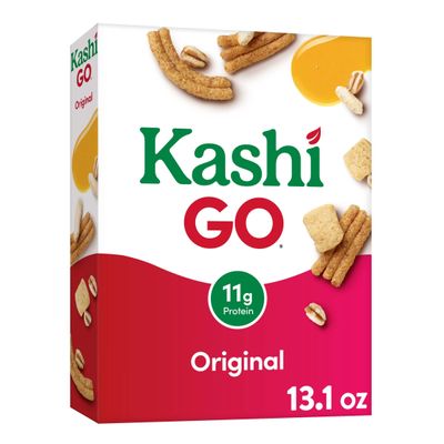 Kashi GO Breakfast Cereal, Vegetarian Protein, Fiber Cereal, Original, 13.1oz Box (1 Box)