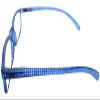 Calabria Artis Occhiali Rubens Oval Reading Glasses +3.00 Blue White Stripes Womens Trendy Readers Fashion Designer Eyeglasses w/Case view 2