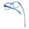 Calabria Artis Occhiali Rubens Oval Reading Glasses +3.00 Blue White Stripes Womens Trendy Readers Fashion Designer Eyeglasses w/Case view 4
