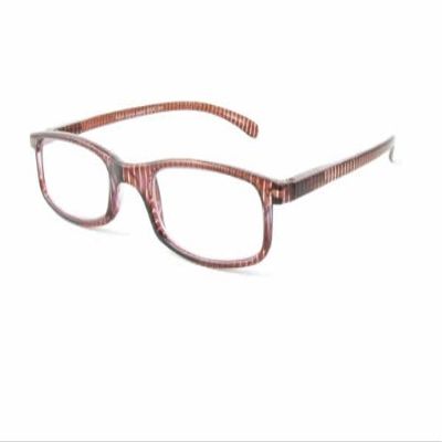 Calabria Artis Occhiali Rubens Reading Glasses +2.00 Marrone Red Brown Stripes Womens Trendy Readers Fashion Designer Eyeglass w/Case