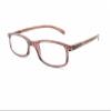 Calabria Artis Occhiali Rubens Reading Glasses +2.00 Marrone Red Brown Stripes Womens Trendy Readers Fashion Designer Eyeglass w/Case view 1