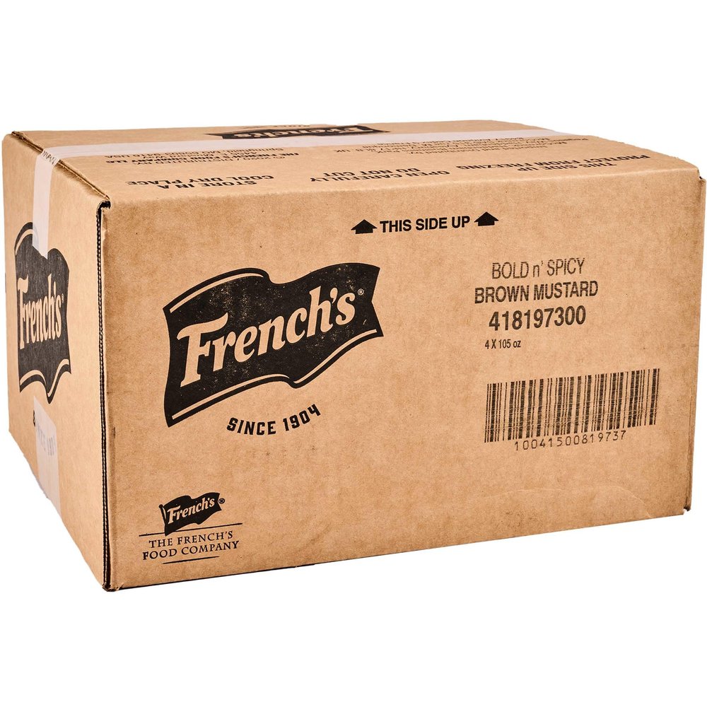 French's Spicy Brown Mustard, 105 oz (Pack of 4)