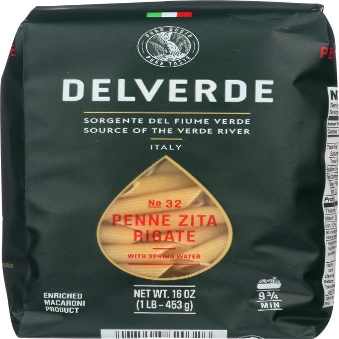 Del Verde Penne Rigate Pasta, 1 Pound - 12 per case.