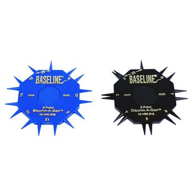 Baseline 2-Point Discrim-A-Gon 2 Disc Set for Sensory Evaluation, Physical Therapy, Rehabilitation, Recovery Professional Evaluation with Plastic Tips
