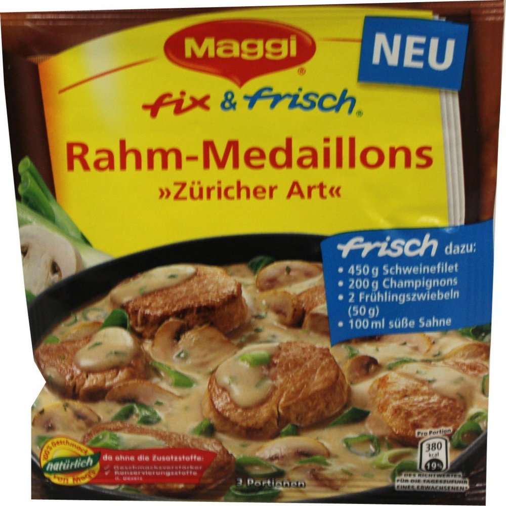 Maggi Fix & Frisch Rahm-medaillons Zuericher Art