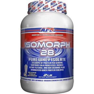 APS Nutrition IsoMorph 28 Protein Powder | Pure Whey Isolate | Cold Pressed, Ultra- Filtered, & Ion Exchange Isolates | 28g Protein | 2 Pound (Vanilla Milkshake)