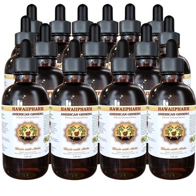 American Ginseng Liquid Extract, Ginseng (Panax Quinquefolius) Dried Root Tincture 15x4 oz
