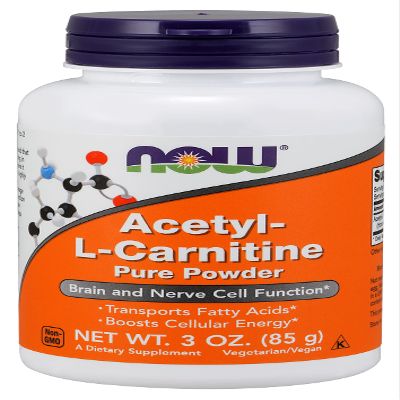 Acetyl-L Carnitine, PURE POWDER, Powder 3 OZ by Now Foods (Pack of 3)