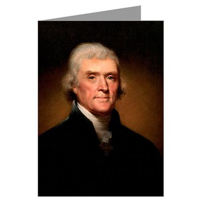 12 Vintage Note card set of Thomas Jefferson by Rembrandt Peale, c1800.