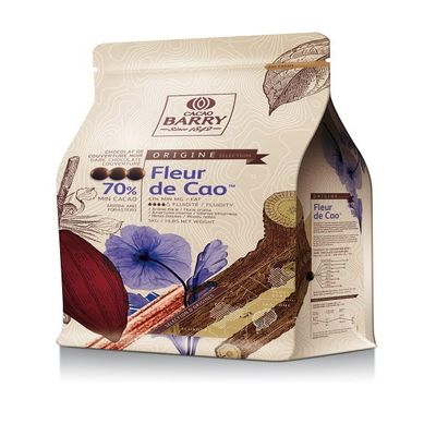 Cacao Barry Dark Chocolate - 70% Cacao - Fleur de Cao - 11 lb box of pistoles