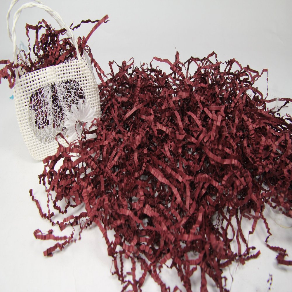 Burgundy Mikie's Krinkle Paper Shred-7 Ounces(1 Bag)