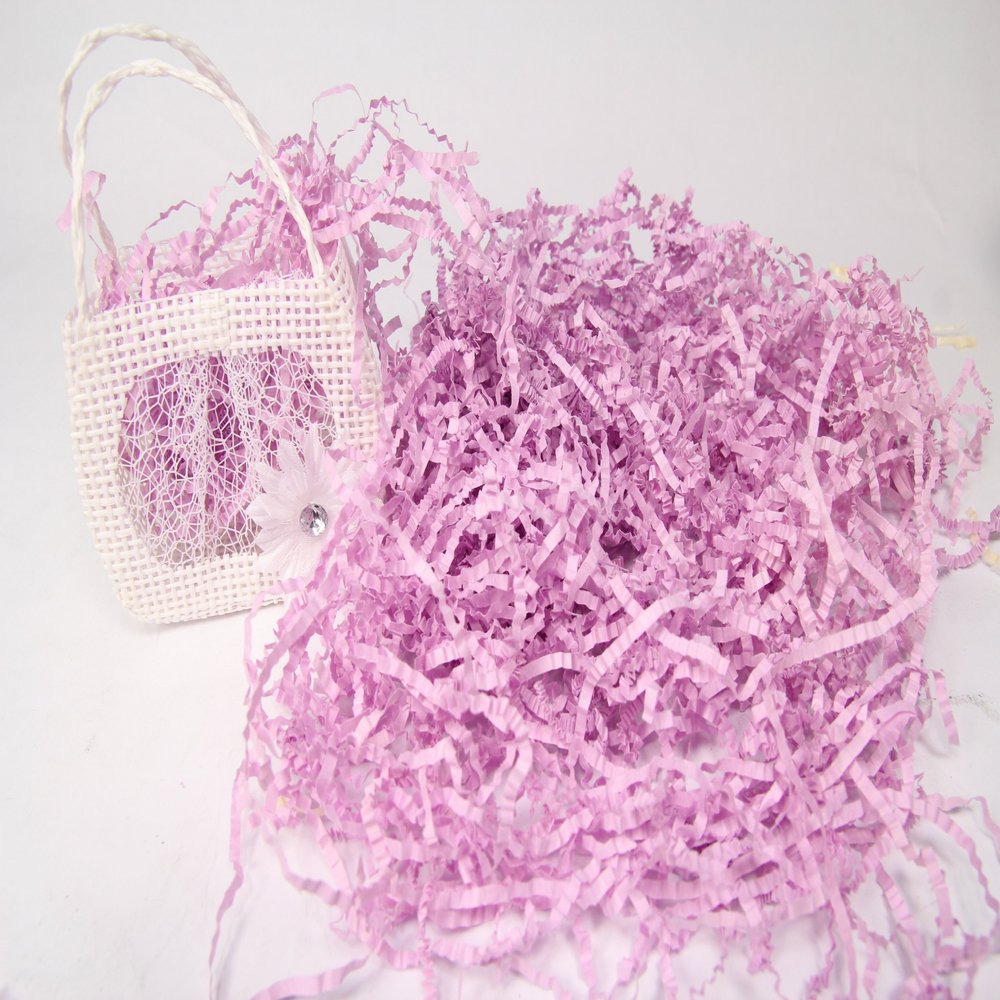 AmoreCreations - 7 Ounce Paper Shred Crinkle and Filler Paper Gift Wrap Supply (Lavender)
