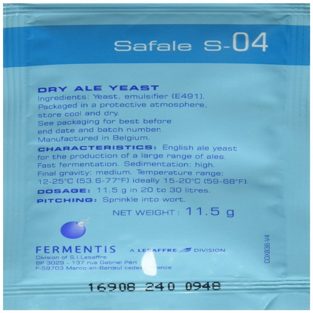 Fermentis S-04x3 Safale S-04 Multicolor (3 ct.11.5 g Packs)