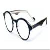 Calabria 850 Round Designer Reading Glasses w/Hard Case in Oreo Black White +0.75 view 1