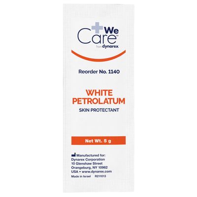 Dynarex White Petrolatum, 5g Foil Packets, 144 Count