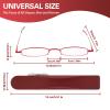 I-Mag Mini Slim Metal Spring Hinge Reading Glasses with Push Button Slide Open Hard Case (2.50, Red) Scratch Resistant Acrylic Lens Lightweight Stylish Durable Foldable Optical Glasses for Men & Women view 2