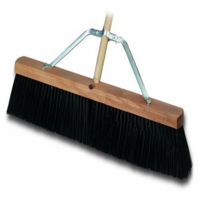 Bon 12-301 36-Inch by 4-Inch Heavy Duty Concrete Street Broom with Black Poly Bristles and 5-Foot Handle