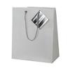 JAM Paper Opaque Shopping Bags - Small - 7 1/2 x 9 x 4 - Clear -Sold Individually view 1