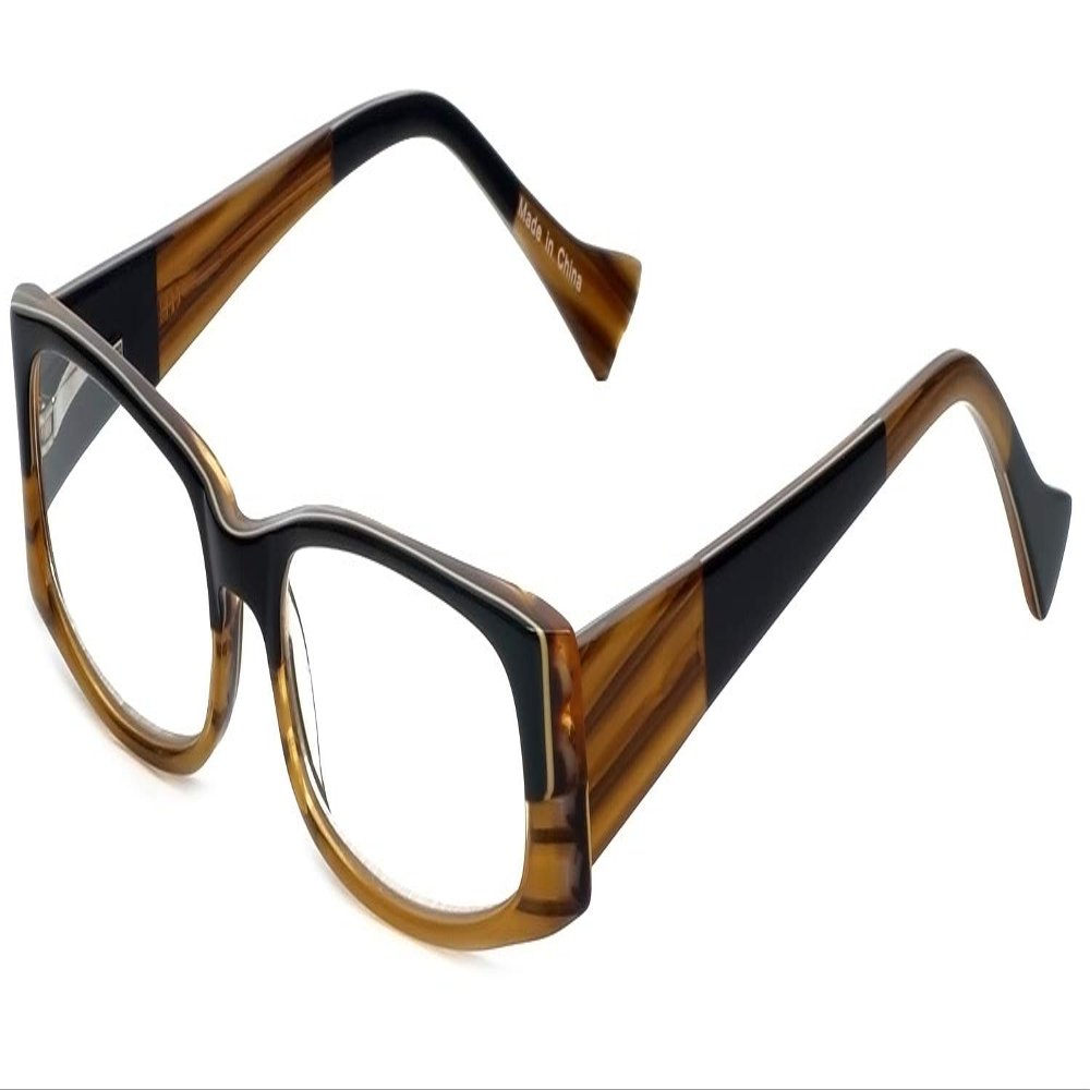 Calabria 851 Designer Reading Glasses +0.50 Honey Brown Pearl Women's Trendy Fashion Readers Stylish Eyeglasses w/Hard Case