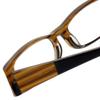 Calabria 851 Designer Reading Glasses +0.50 Honey Brown Pearl Women's Trendy Fashion Readers Stylish Eyeglasses w/Hard Case view 4