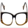 Calabria 851 Designer Reading Glasses +2.00 Honey Brown Pearl Women's Trendy Fashion Readers Stylish Eyeglasses w/Hard Case view 2