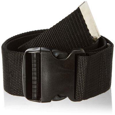 Prestige Medical Nylon Gait Transfer Belt with Plastic Buckle, Black, 3.75 Ounce