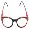 Calabria 833 Dazzle Crystal Bling Reading Glasses +1.00 Black Red Cabernet Women Trendy Cute Single Power Reader Hard Case view 3