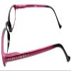 Calabria 833 Dazzles Crystal Bling Reading Glasses +0.75 Violet Purple Black Women Readers Eyeglasses w/Hard Case view 2