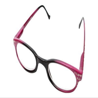 Calabria 833 Dazzles Crystal Bling Reading Glasses +1.50 Violet Purple Black Women Readers Eyeglasses w/Hard Case