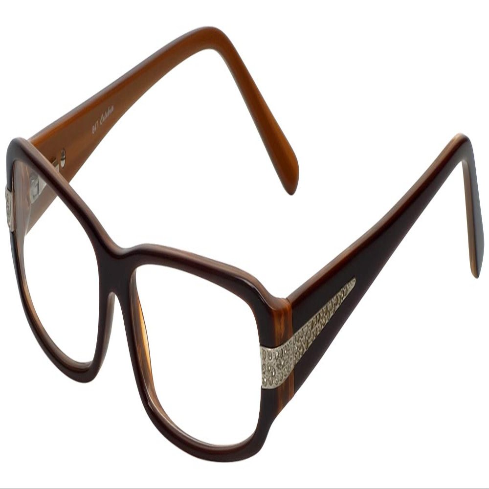 Calabria 847 Dazzles Reading Glasses w/Hard Case in Nutmeg Brown +5.00