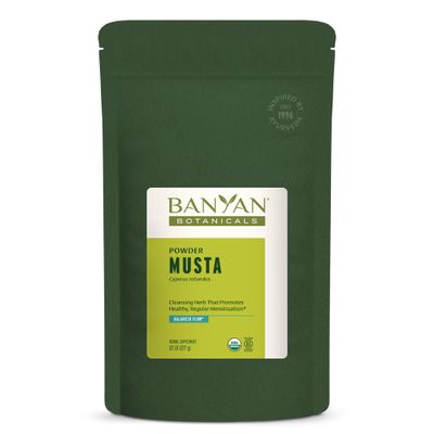 Banyan Botanicals Musta Powder Organic Cyperus Rotundus Natural Ayurvedic Herbal Menstruation Supplement Liver Health Supplement and Digestion Aid* lb. Non-GMO Sustainably Sourced Vegan