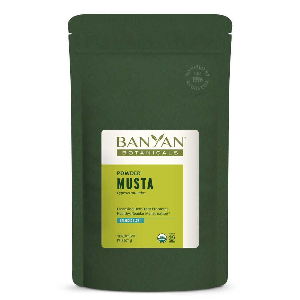 Banyan Botanicals Musta Powder Organic Cyperus Rotundus Natural Ayurvedic Herbal Menstruation Supplement Liver Health Supplement and Digestion Aid* lb. Non-GMO Sustainably Sourced Vegan