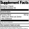 Alfalfa, Boldo, Gentian, and Goldenseal Complex - 450 mg (100 Capsules, ZIN: 512002) view 4