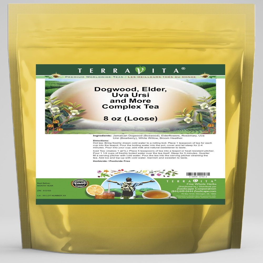 Anti-Cellulite Complex Tea (Loose) - Dogwood, Elder, Uva Ursi and More (8 oz, ZIN: 512153)