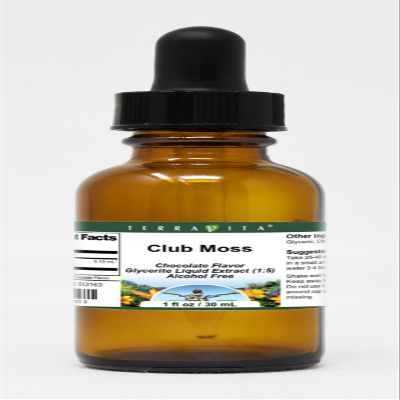 Club Moss Glycerite Liquid Extract (1:5) - Chocolate Flavored - (Lycopodium Clavatum) (1 oz, ZIN: 513163)