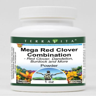 Mega Red Clover Combination - Red Clover, Dandelion, Burdock and More - Powder (1 oz, ZIN: 515574)