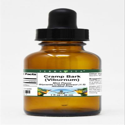 Cramp Bark (Viburnum) Glycerite Liquid Extract (1:5) - Mint Flavored (1 oz, ZIN: 513286)