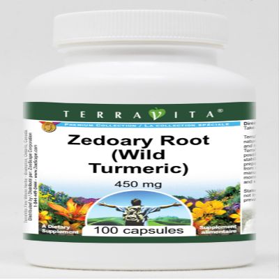 Zedoary Root (Wild Turmeric) - 450 mg (100 Capsules, ZIN: 512624)