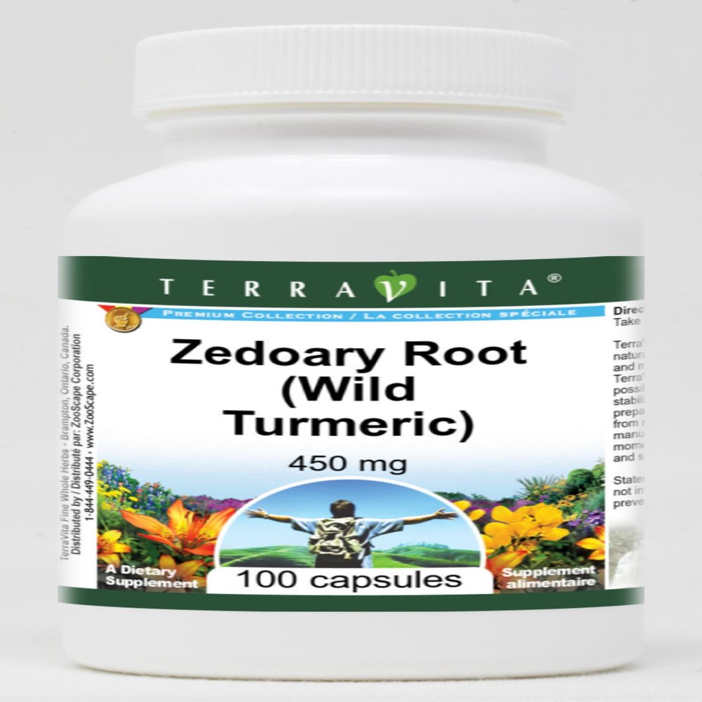 Zedoary Root (Wild Turmeric) - 450 mg (100 Capsules, ZIN: 512624)