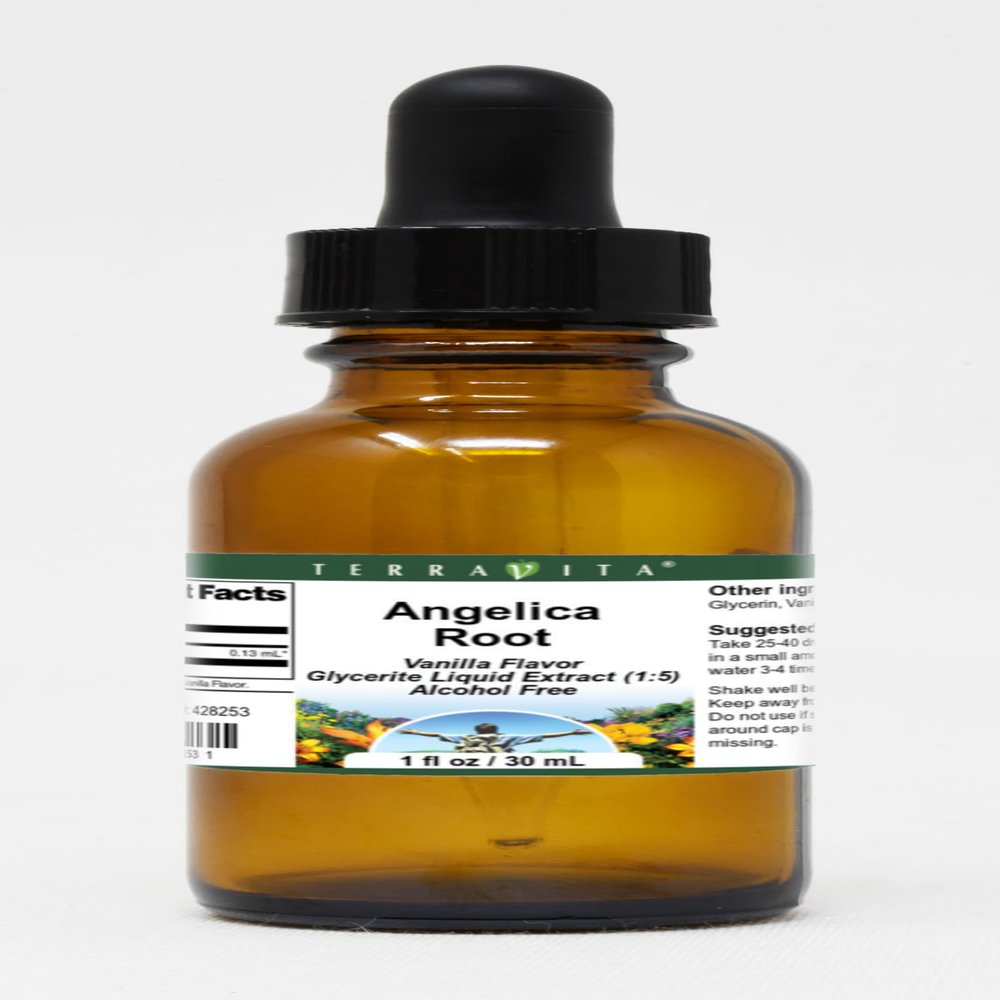 Angelica Root - Glycerite Liquid Extract (1:5) - Vanilla Flavored (1 fl oz, ZIN: 428253)