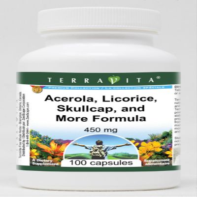 Acerola, Licorice, Skullcap, and More Formula - 450 mg (100 Capsules, ZIN: 517107)