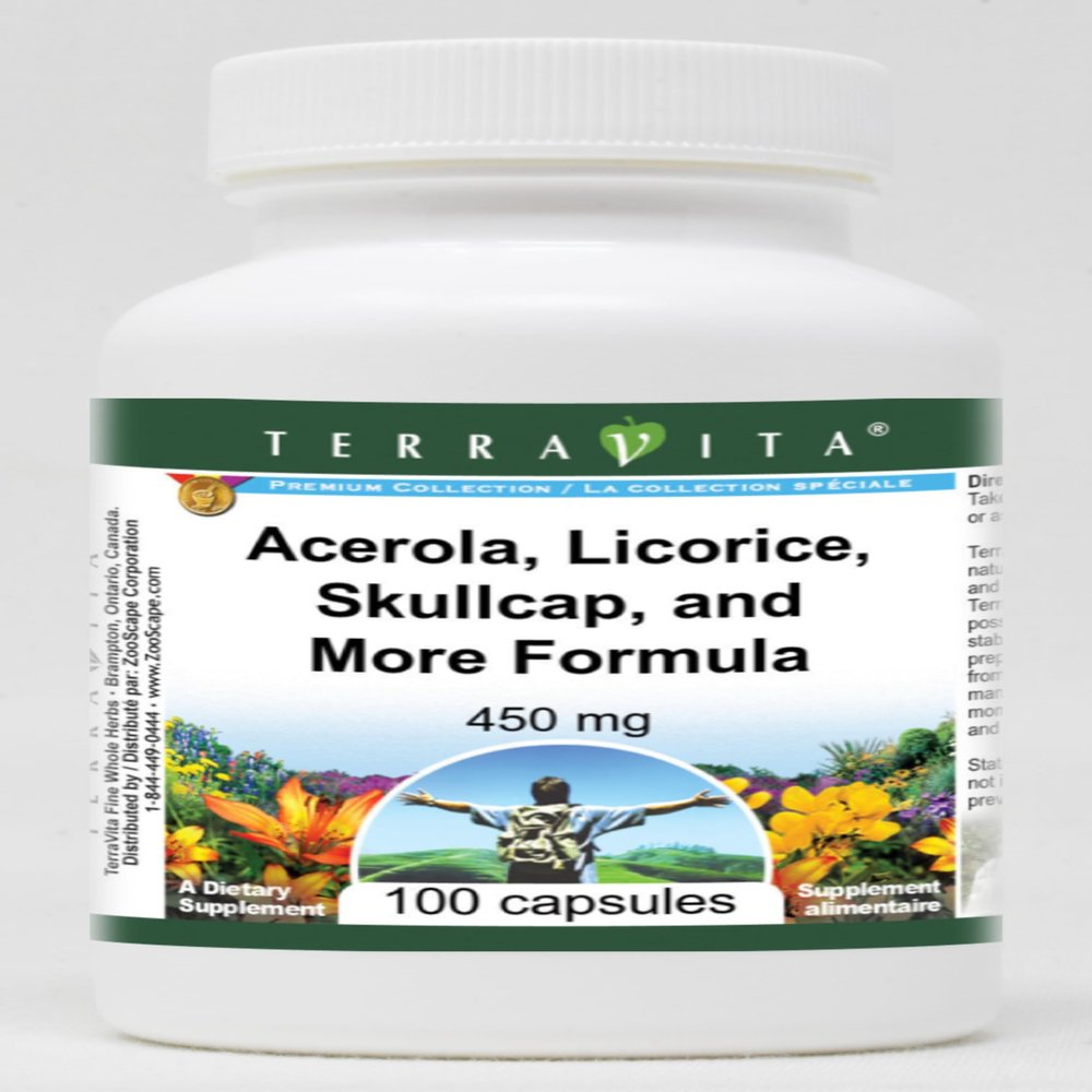 Acerola, Licorice, Skullcap, and More Formula - 450 mg (100 Capsules, ZIN: 517107)