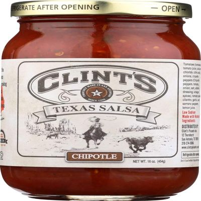 Clints Chipotle Salsa Sauce, 16 Ounce