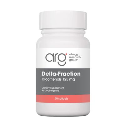 Allergy Research Group Delta-Fraction Tocotrienols Dietary Supplement - Vitamin E, Cardiovascular Health, Hypoallergenic, Softgels - 90 Count, 125 mg